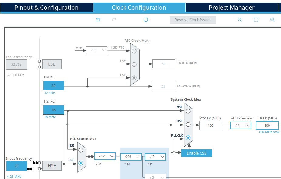 Clock Configuration