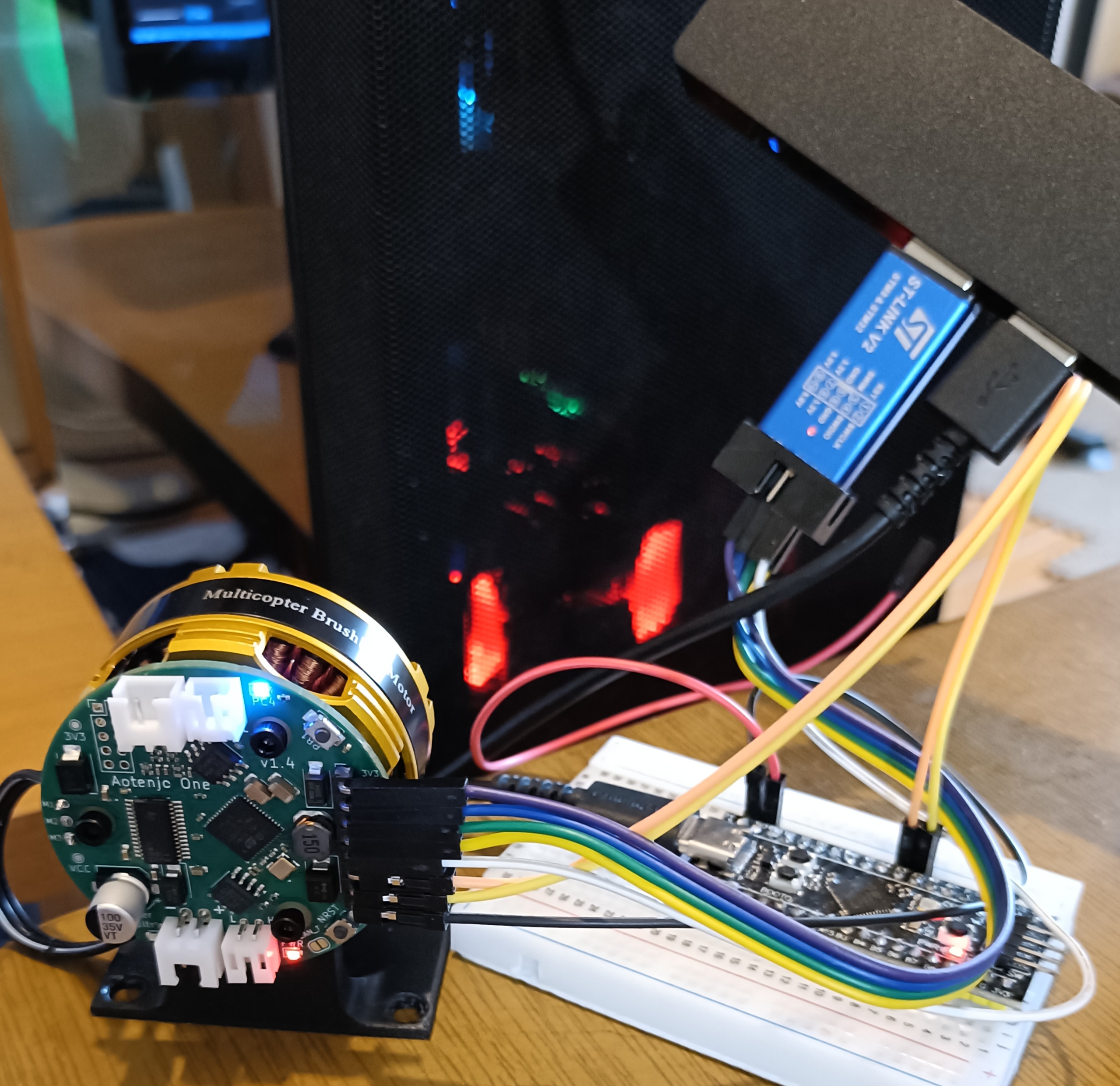 Connect Aotenjo One with BlackPill and ST-Link V2