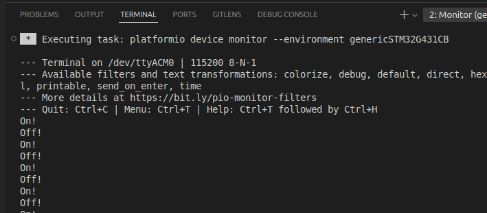 Serial Monitor Output